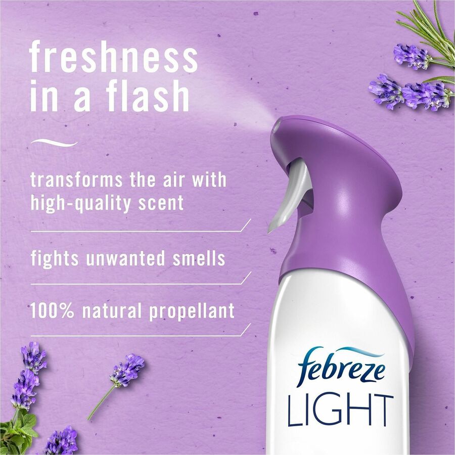 Febreze Air Effects Air Freshener - Spray - 8.8 fl oz (0.3 quart) - Lavender - Odor Neutralizer - 6 / Carton