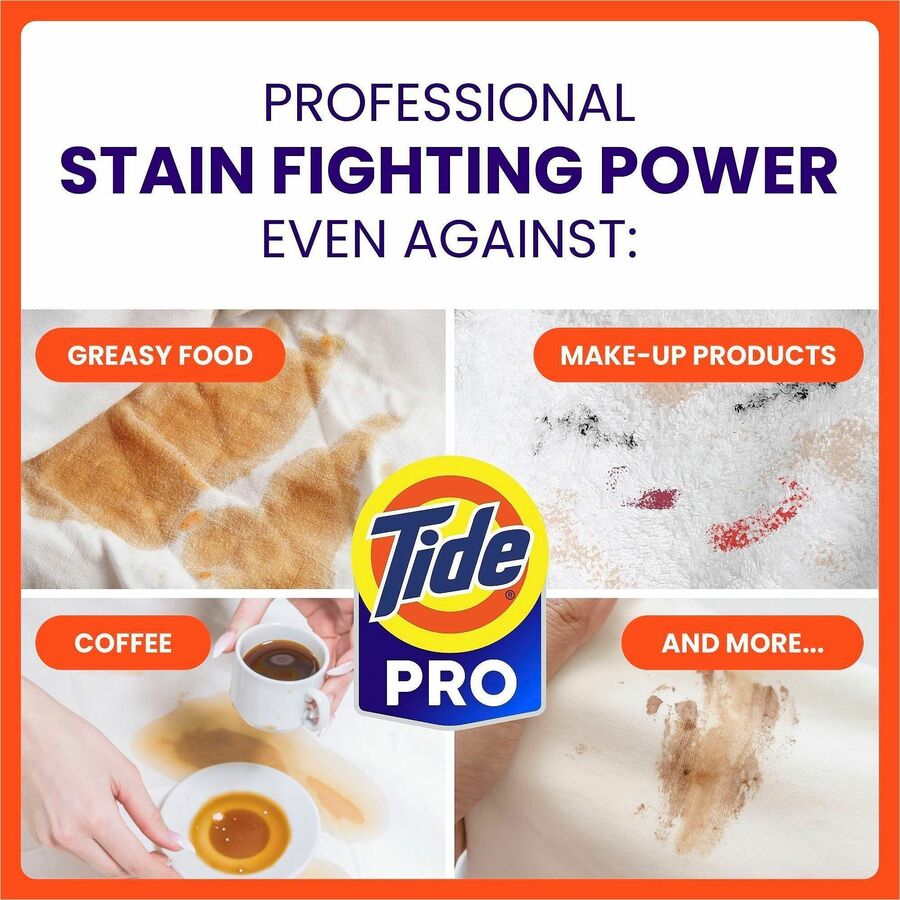 Tide Liquid Laundry Detergent - For Multipurpose - Ready-To-Use - Liquid - 170 fl oz (5.3 quart) - 129 Loads - Recommended For: Stain Remover - Orange - 4 / Carton