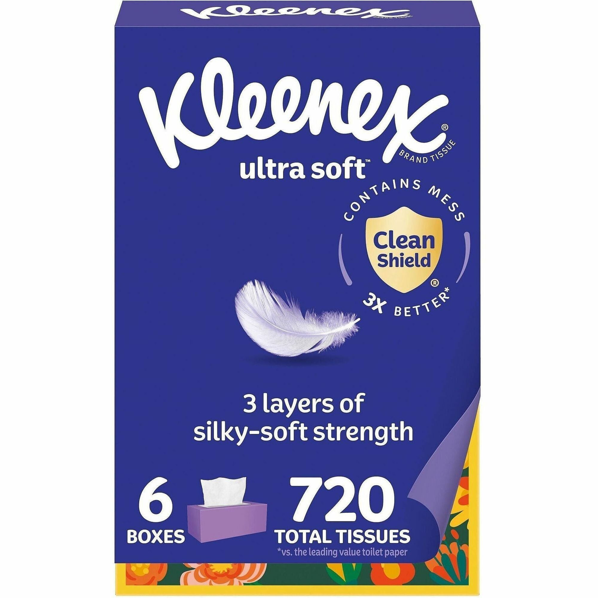 Kleenex Ultra Soft Tissues - 3 Ply - White - 6 / Pack
