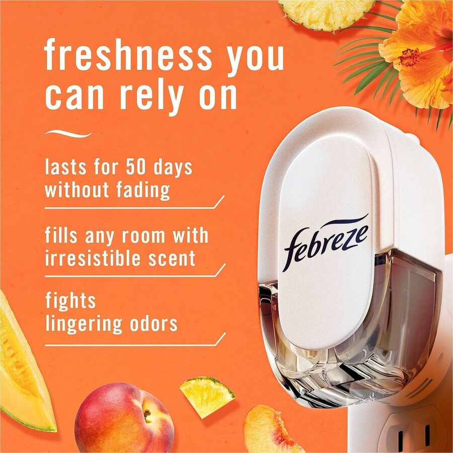 Febreze FadeDefy PLUG Air Freshener - 2.63 oz - Hawaiian Aloha - 50 Day - Odor Neutralizer - 3 / Pack