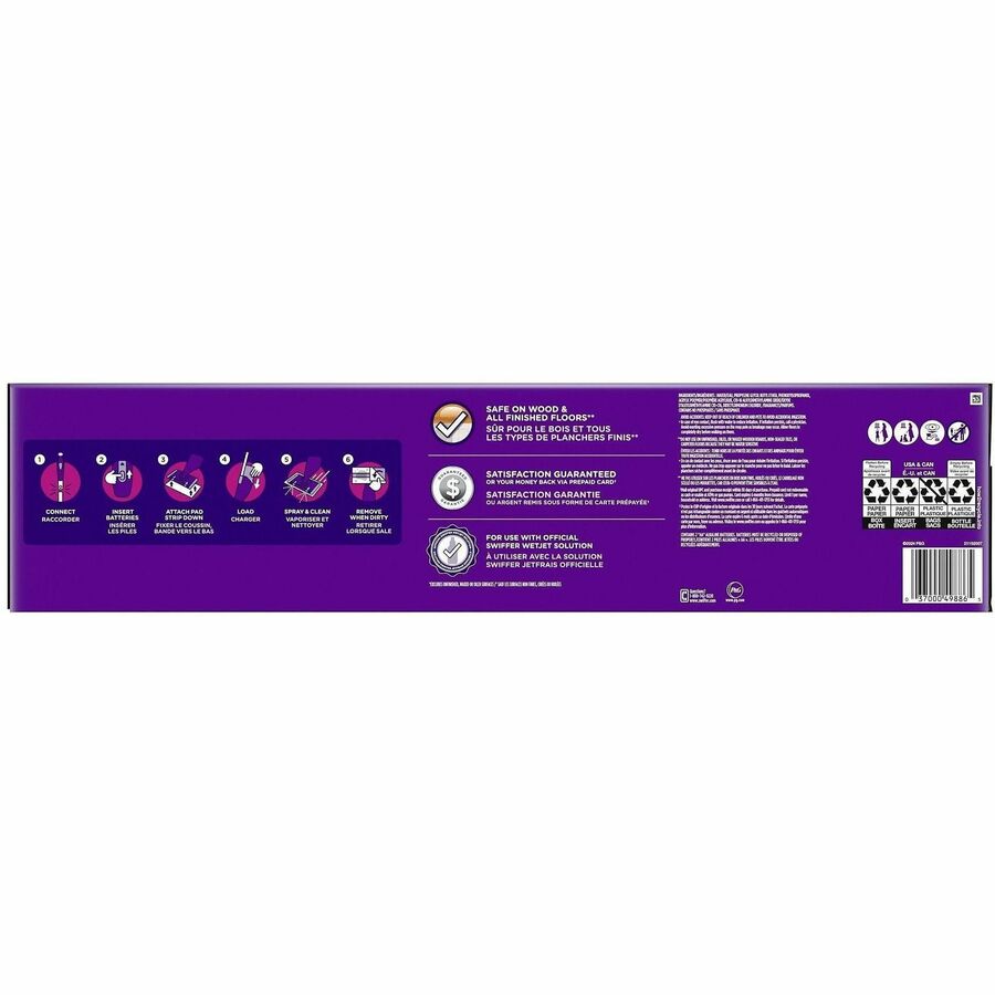 Swiffer WetJet Allin1 Mop System - Absorbent - Purple - 1 Carton