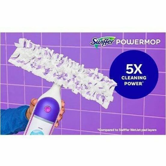 Swiffer PowerMop Multisurface Kit - Flexible - Purple - 1 Carton