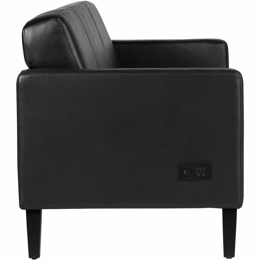 Lorell Clarke Sofa with Antimicrobial Upholstery and Power - 77.3" x 29.8" x 31" Overall Dimension - 1 Each
