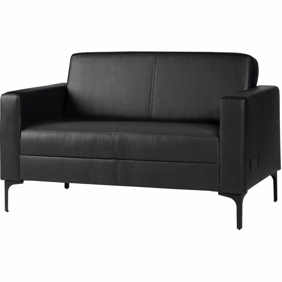 Lorell Soft-Seating Loveseat with Power Charging - 53.2" x 29.8" x 31" Overall Dimension - 1 Each