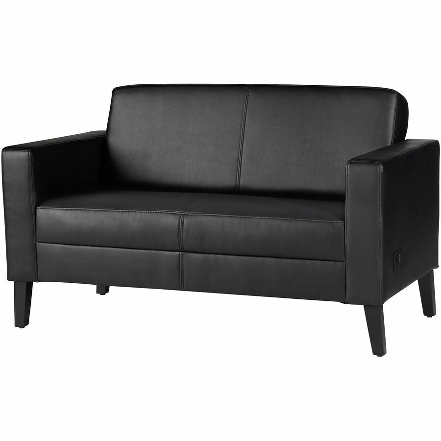Lorell Soft-Seating Loveseat with Power Charging - 53.2" x 29.8" x 31" Overall Dimension - 1 Each