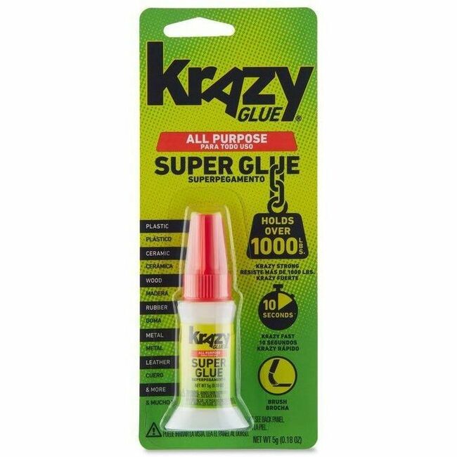 Krazy Glue Brush Applicator All Purpose Glue - Clear - 1 Each