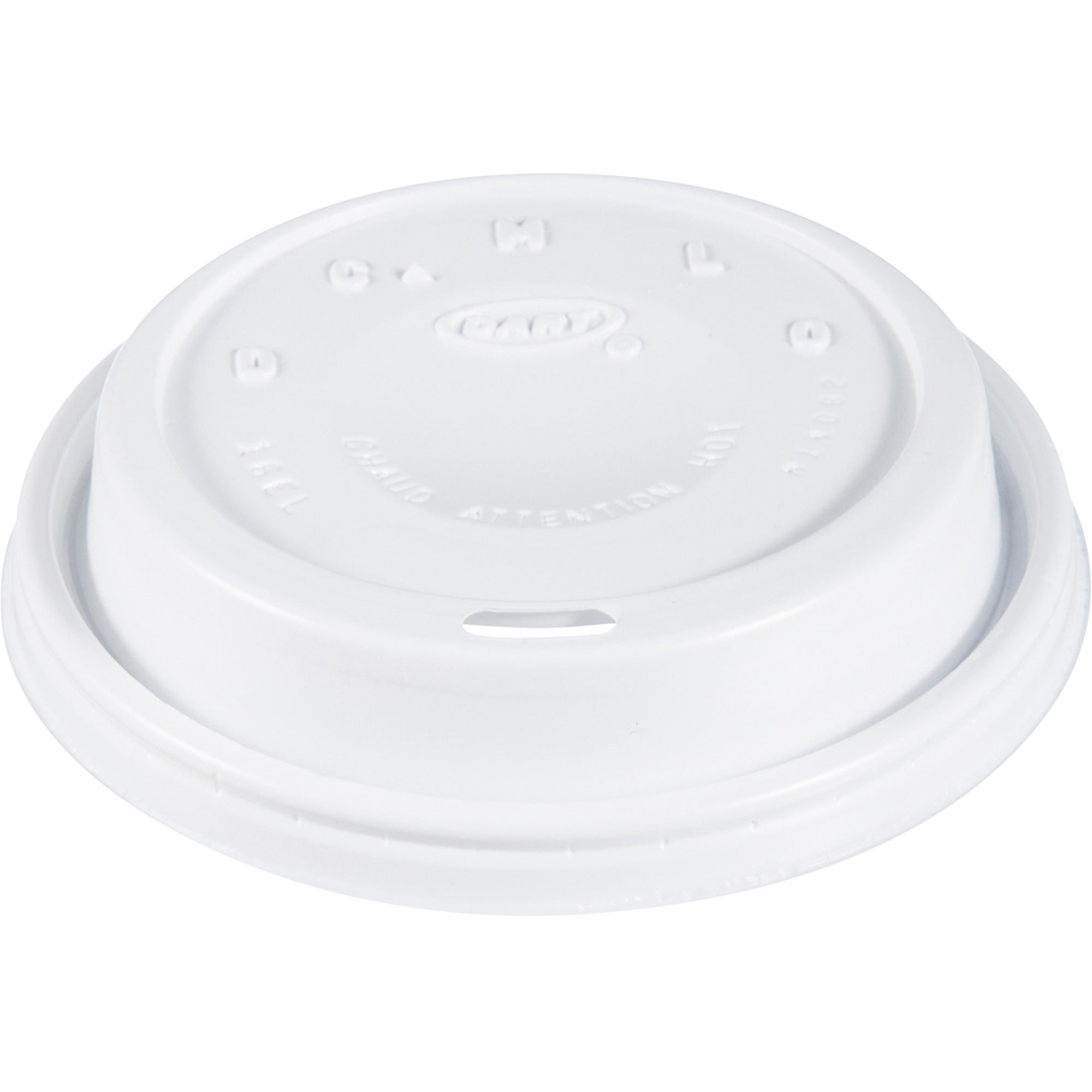 Dart Cappuccino Domed Lid - Dome - Plastic - White - 100/Bag - 1000 / Carton