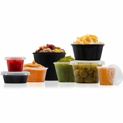 Dart 4 oz Conex Complements Portion Containers - Serving, Transporting - White, Clear - Polypropylene Body - 125/Pack - 20 / Carton