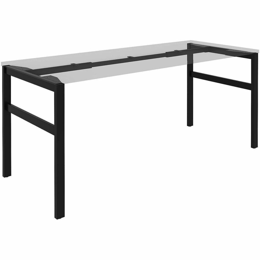 Lorell Table Base - Powder Coated H-shaped, Black Base - 28.50" Height x 71.60" Width x 29.10" Depth - Metal Base Material - 1 Each