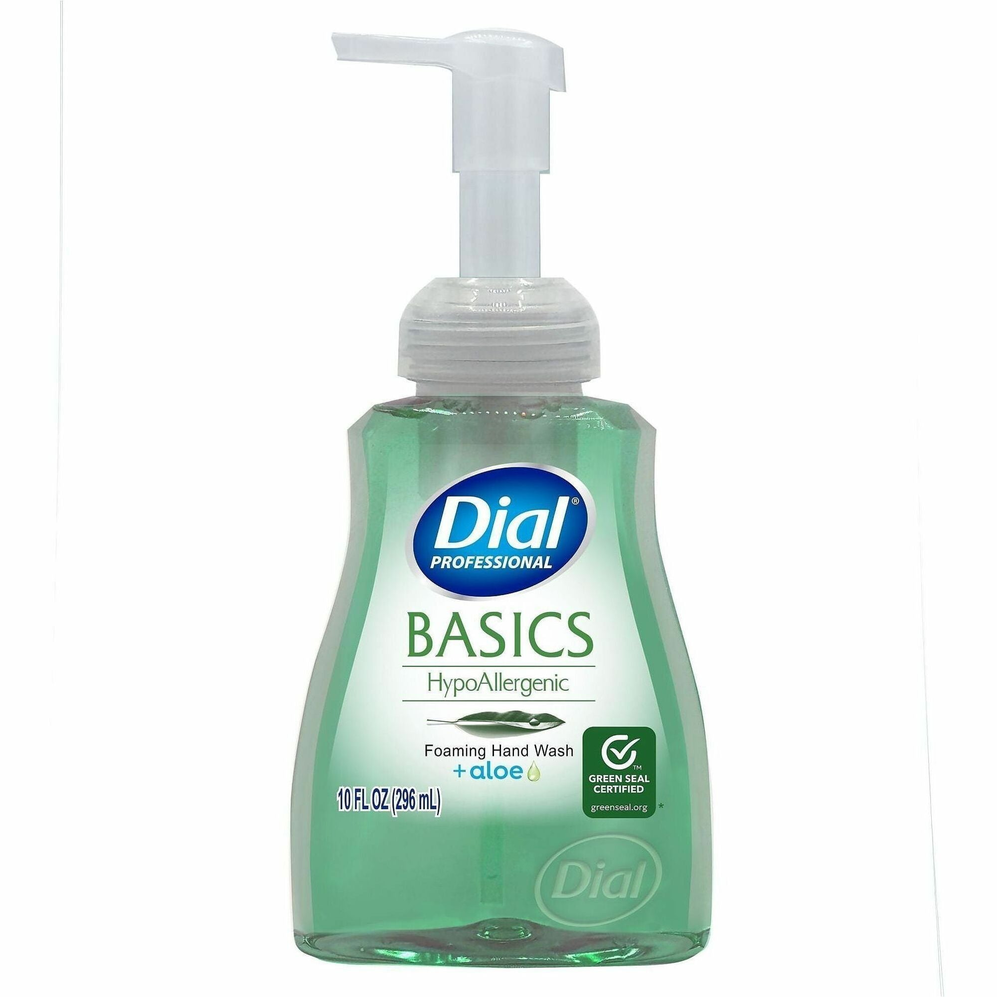 Dial Professional Basics HypoAllergenic Foam Hand Soap - 10 fl oz - Pump Dispenser - Hand, Commercial, Healthcare, School, Office, Restaurant, Daycare - Clear - 8 / Carton