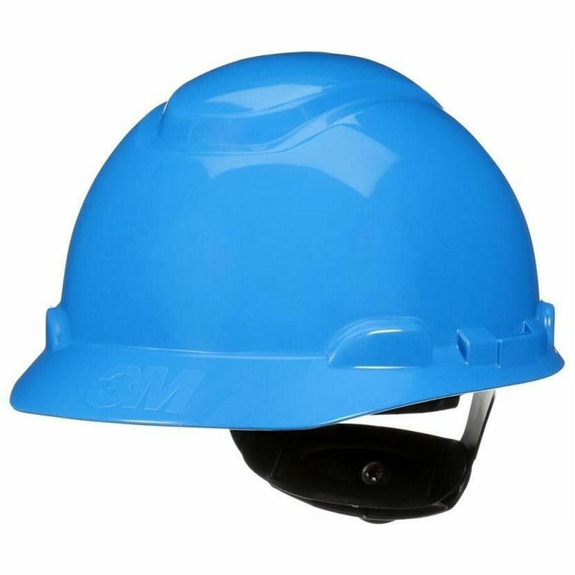 3M SecureFit H-700 Safety Cap - Head Protection - High-density Polyethylene (HDPE) - Blue - Ratchet, Uvicator Technology, Non-vented, Comfortable, Washable, Sweatband, Self Adjustable
