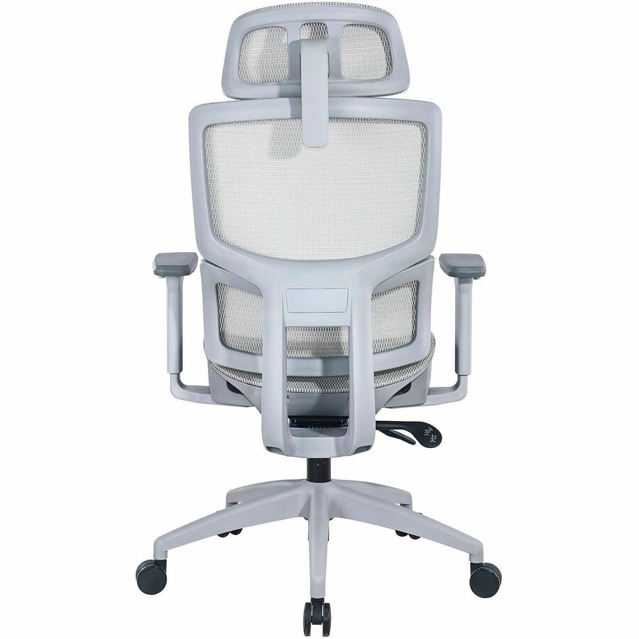 Lorell Ripley All-Mesh High-Back Chair with Articulating Lumbar Support - Mesh Back Material - High Back - Gray - Mesh - 1 Each