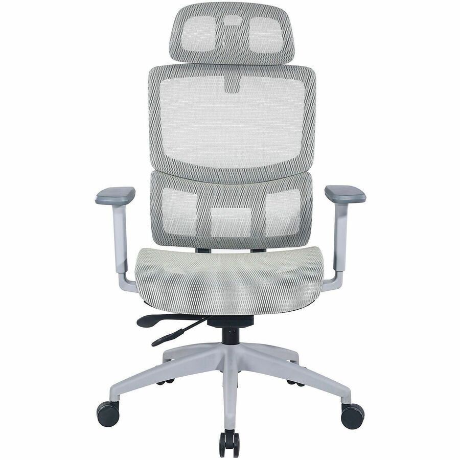 Lorell Ripley All-Mesh High-Back Chair with Articulating Lumbar Support - Mesh Back Material - High Back - Gray - Mesh - 1 Each