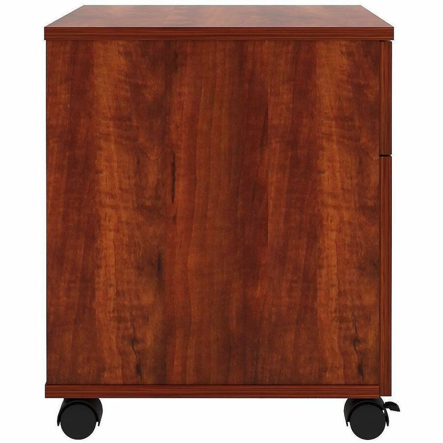 Lorell File Cabinet - for File, Box - Mobility - Cherry
