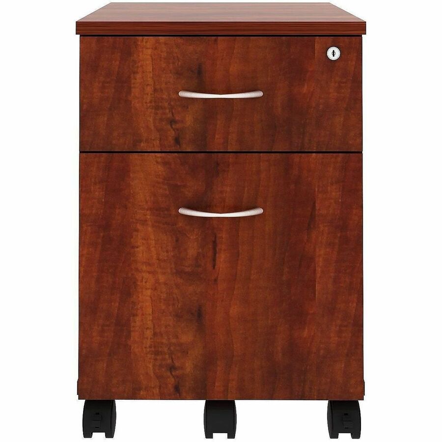 Lorell File Cabinet - for File, Box - Mobility - Cherry