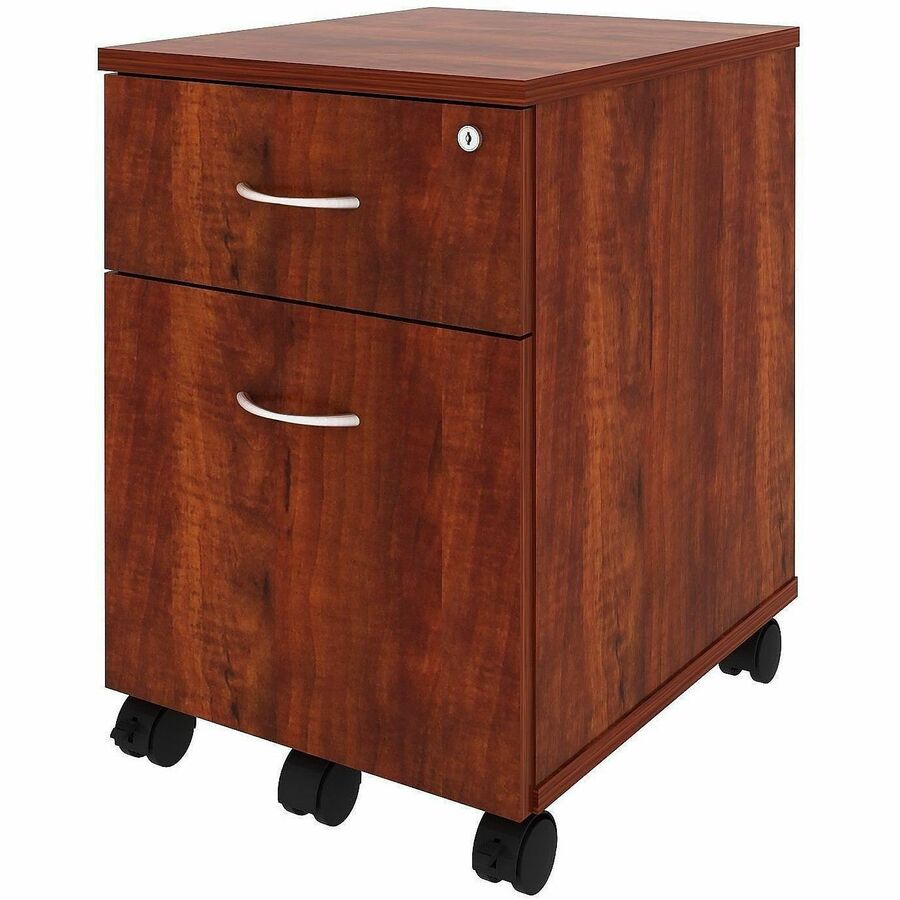 Lorell File Cabinet - for File, Box - Mobility - Cherry
