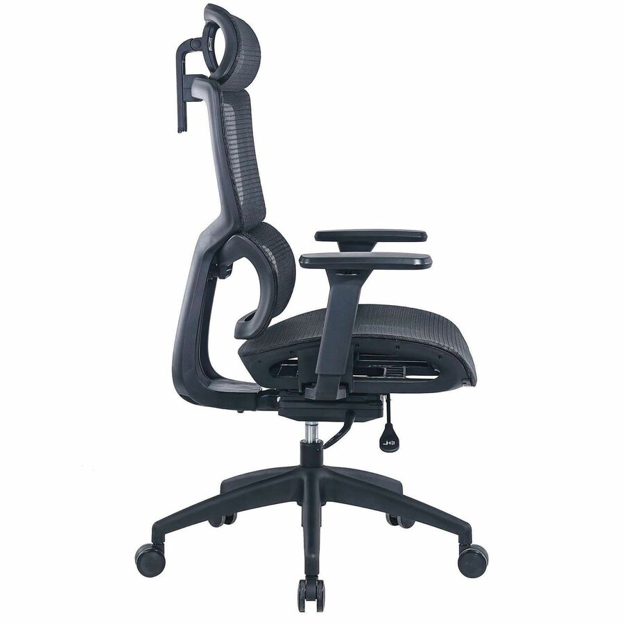 Lorell Ripley All-Mesh High-Back Chair with Articulating Lumbar Support - Mesh Back Material - High Back - Black - Mesh - 1 Each