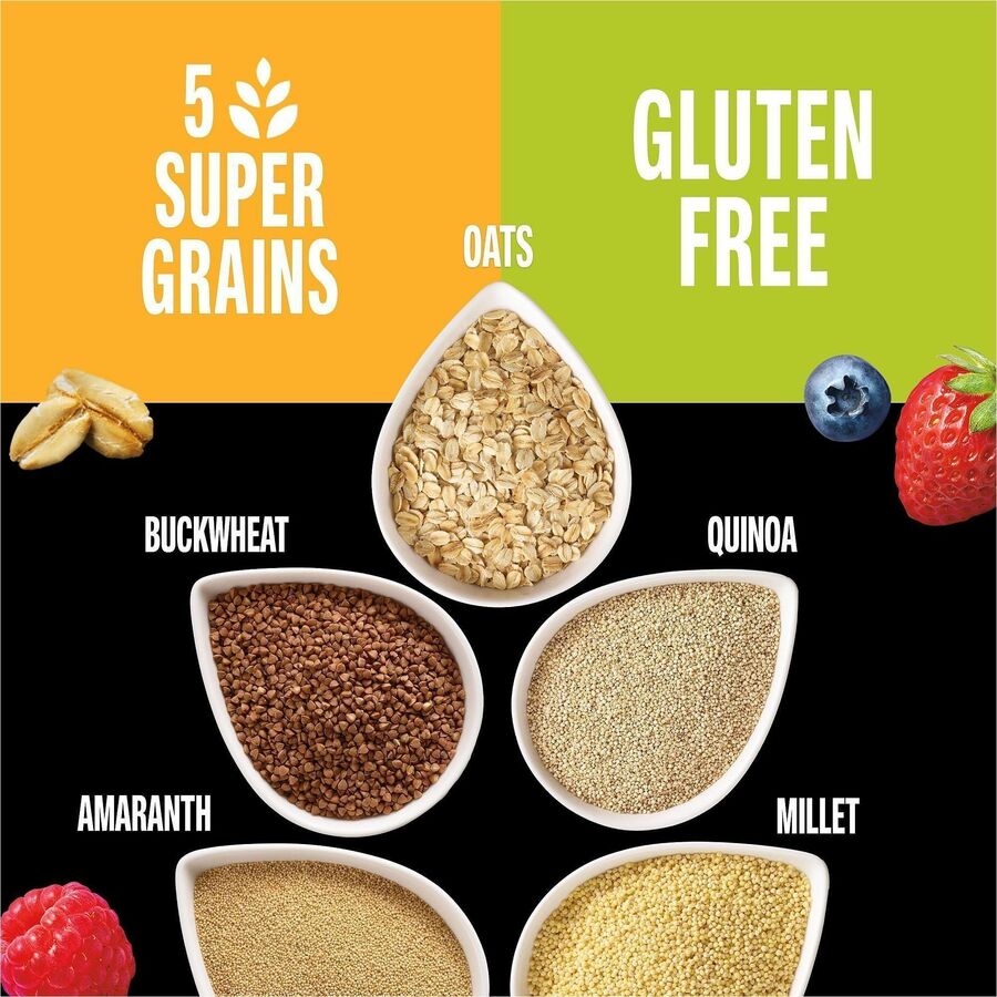 Kind(r) Healthy Grains Energy Bars - Gluten-free, Trans Fat Free - Mixed Berry - 1.40 oz - 10 / Box