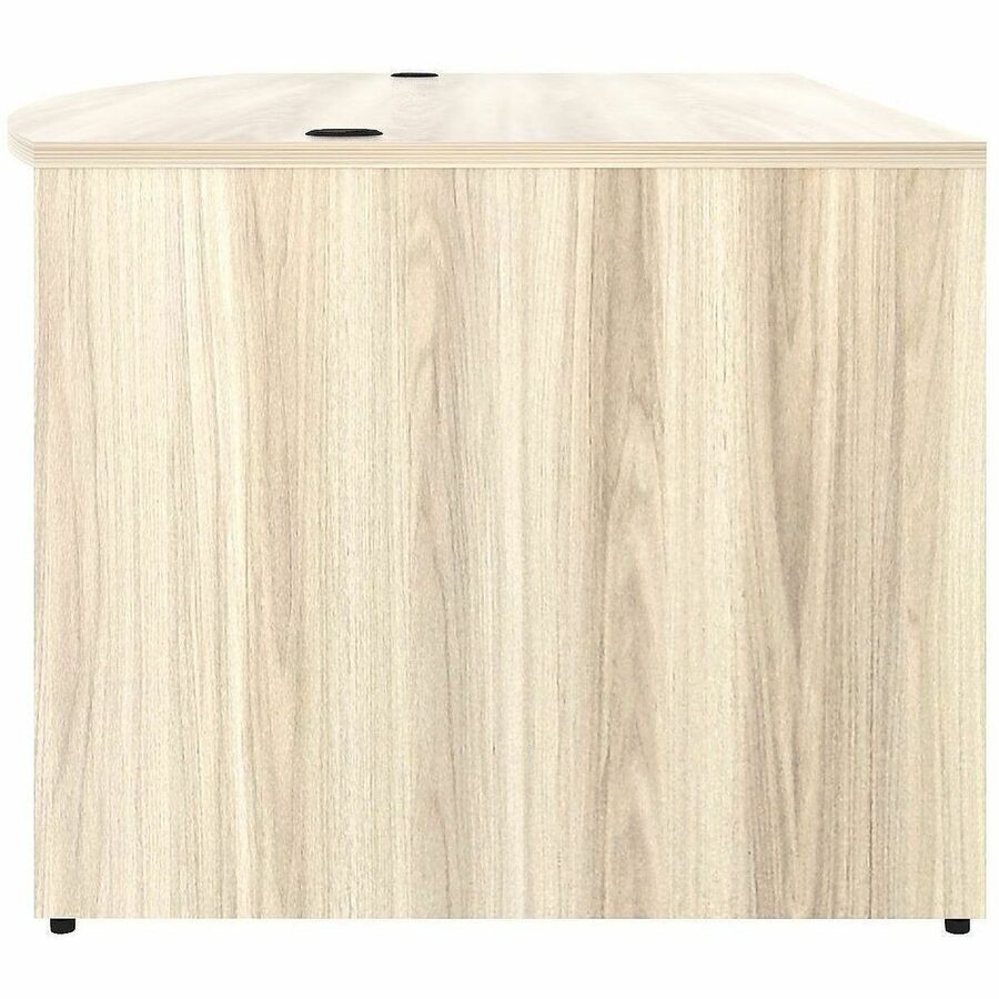 Lorell Table Desk - Bow TopAssembly Required - Modern Elm - 1 Each