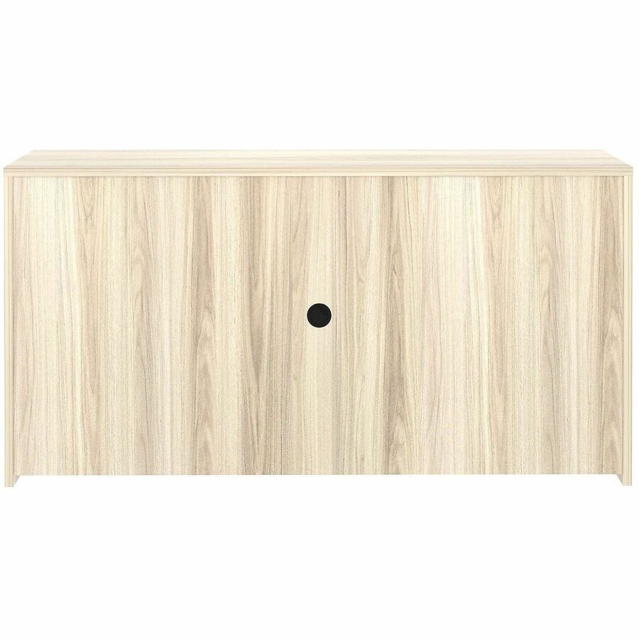 Lorell Essential Series Laminate Desking & Accessory - 36" Height x 70.9" Width x 14.8" Depth Hutch - 4 Door(s) - Band Edge - Material: Laminate, Metal - Finish: Laminate, Modern Elm - Cam Lock, Durable, Grommet, Cord Management - For Desk, Credenza - ...