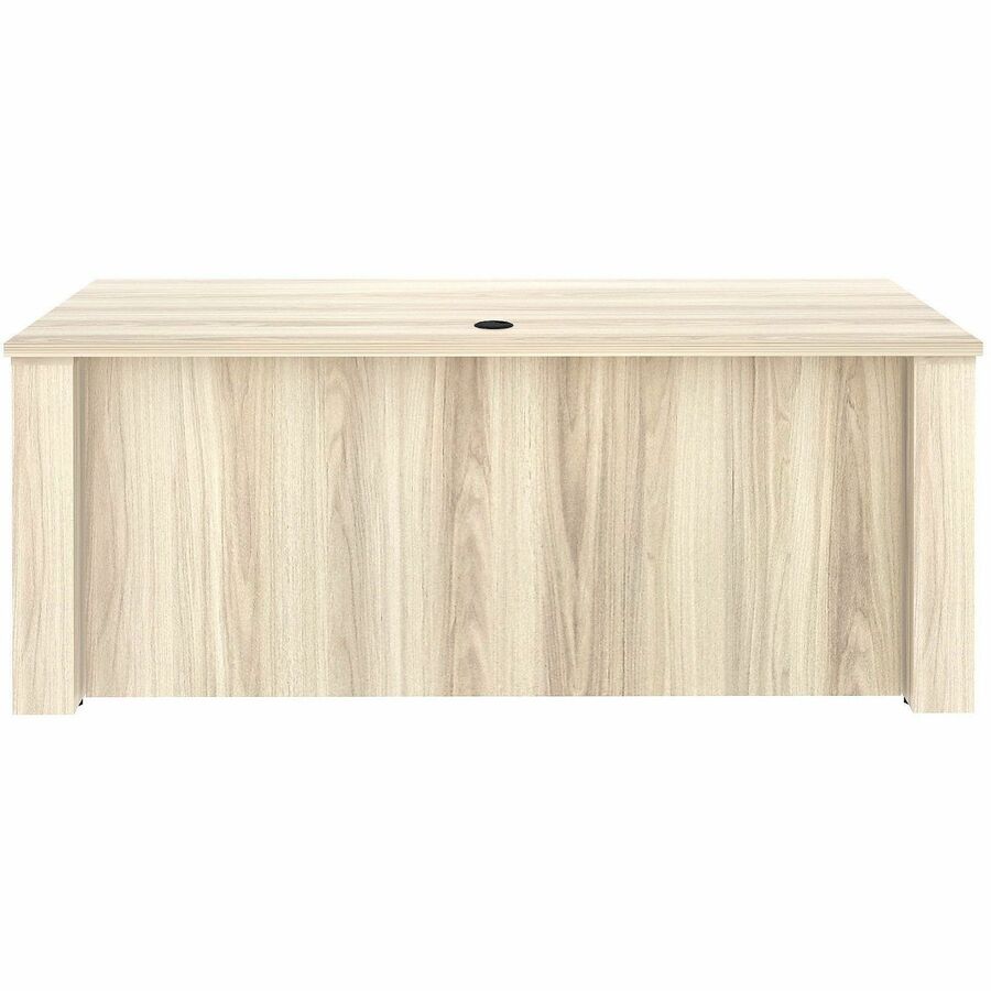 Lorell Essentials 72" Sit-to-Stand Desk Shell - x 1" Thickness Table Top, 49" Height x 72" Width x 29" Depth - Material: Laminate, Metal - Finish: Modern Elm - Laminate, Modern Elm Table Top - Durable, Modesty Panel, Privacy Panel, Adjustable Feet, Cam...