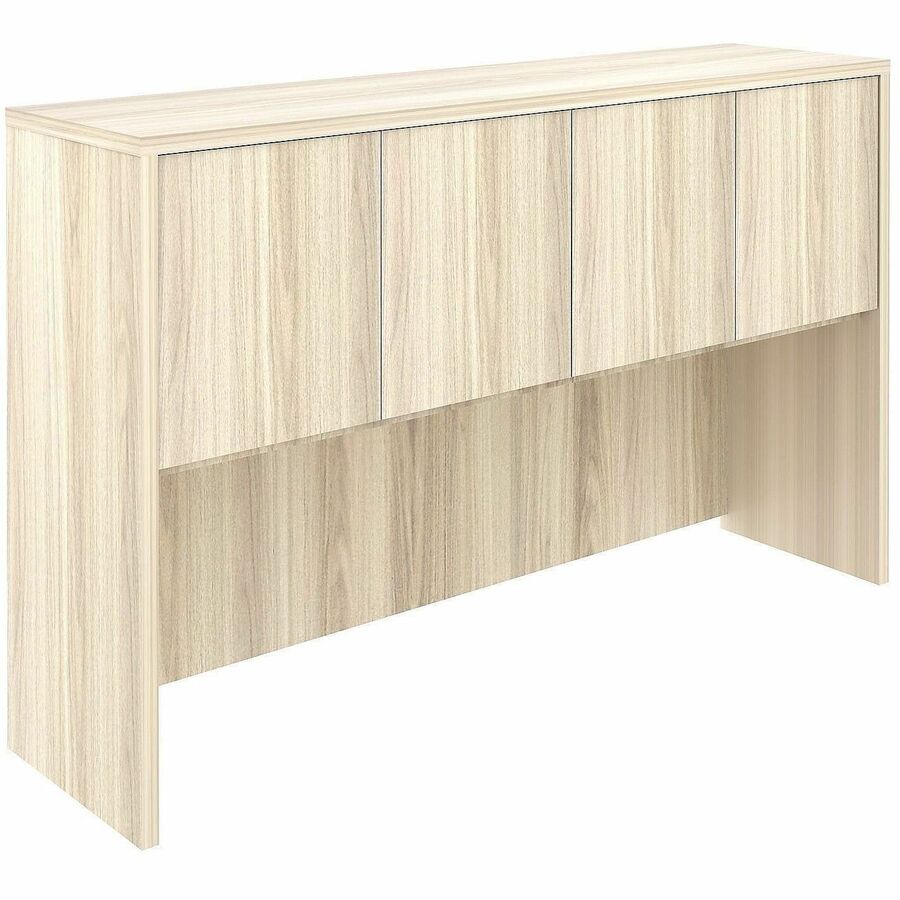 Lorell Essential Series Laminate Desking & Accessory - 36" Height x 60" Width x 15" Depth - 3 Door(s) - Material: Laminate, Metal - Finish: Laminate, Modern Elm - Cam Lock, Durable, Grommet, Cord Management - For Desk, Credenza - 1 Each