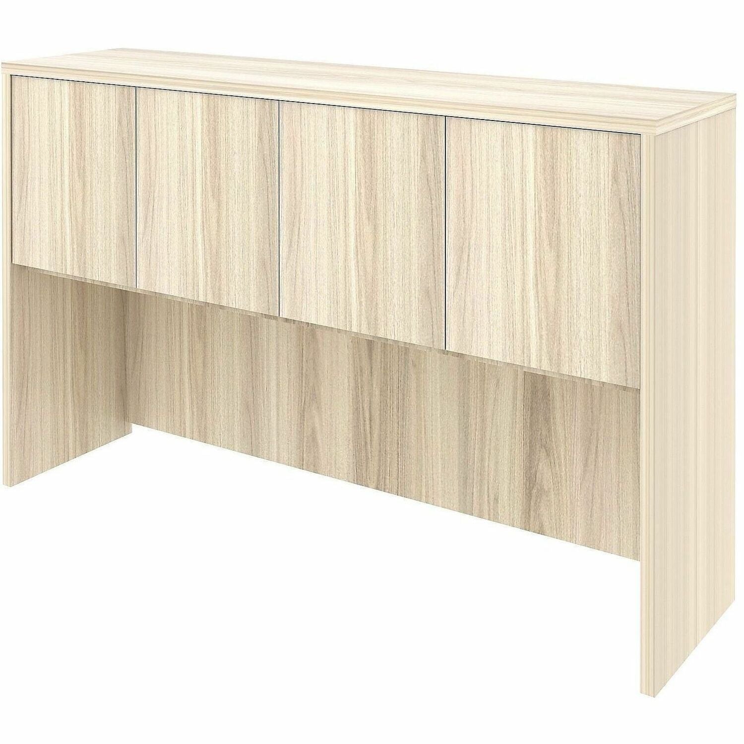 Lorell Essential Series Laminate Desking & Accessory - 36" Height x 60" Width x 15" Depth - 3 Door(s) - Material: Laminate, Metal - Finish: Laminate, Modern Elm - Cam Lock, Durable, Grommet, Cord Management - For Desk, Credenza - 1 Each