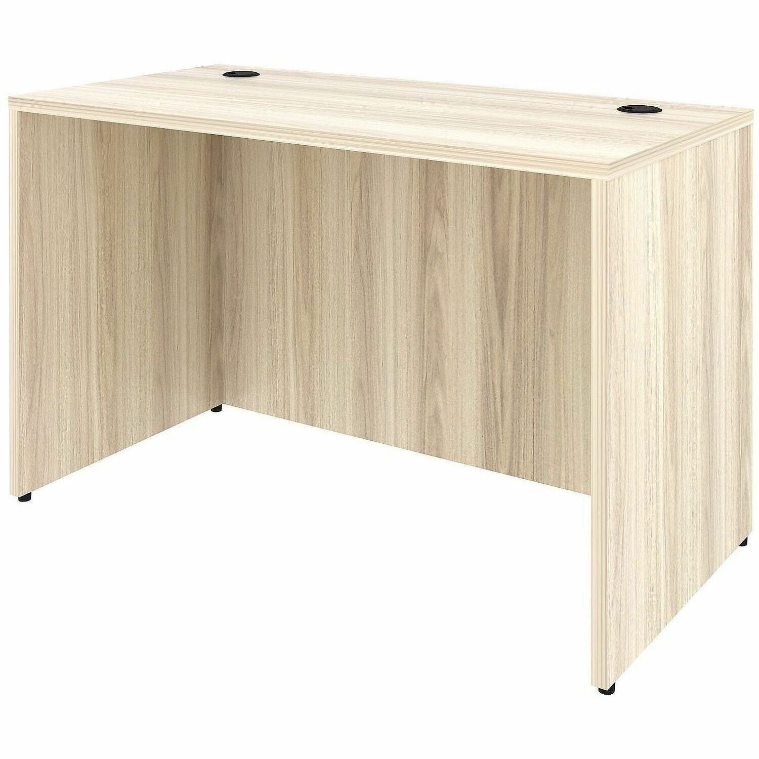 Lorell Essential Series Laminate Desking & Accessory - x 1" Thickness Table Top, 29.5" Height x 48" Width x 24" Depth Desk Shell - Material: Laminate, Metal - Finish: Modern Elm - Laminate, Modern Elm Table Top - Durable, Modesty Panel, Privacy Panel, ...