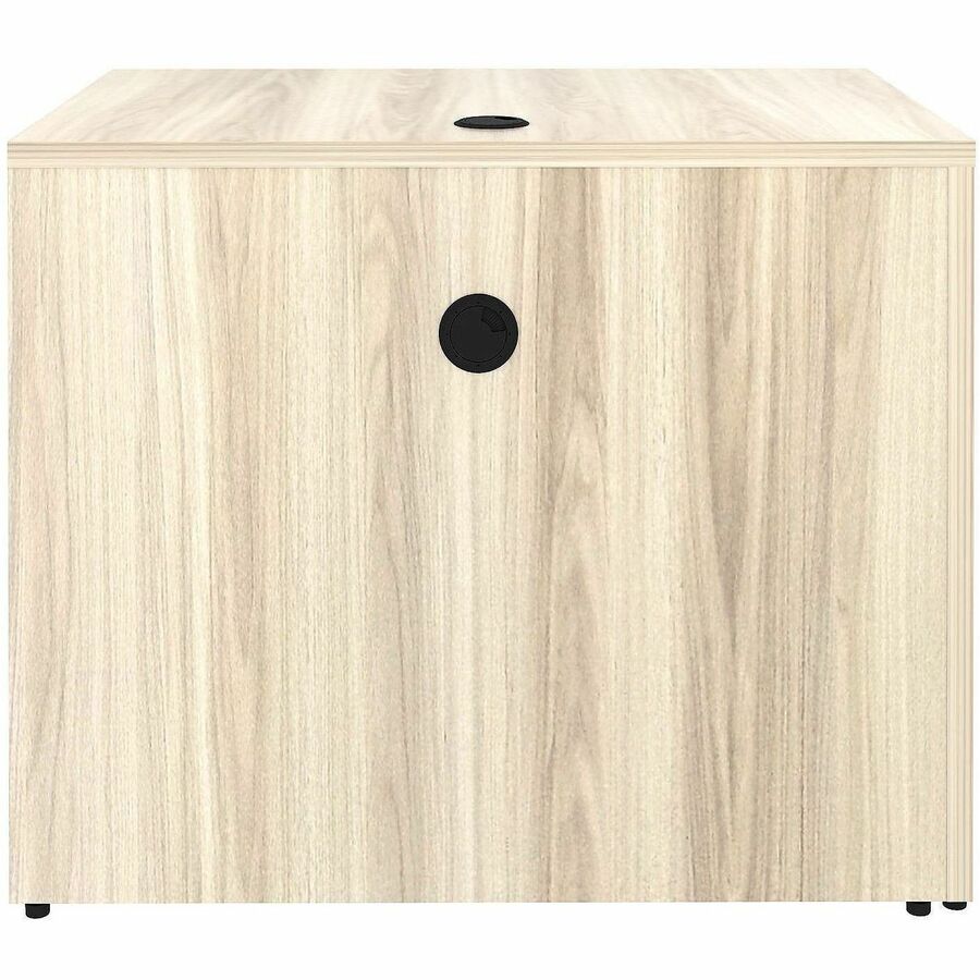 Lorell Essential Series Laminate Desking & Accessory - x 1" Thickness Table Top, 29.5" Height x 35" Width x 24" Depth Return Shell - Material: Laminate, Metal - Finish: Modern Elm - Laminate, Modern Elm Table Top - Durable, Modesty Panel, Privacy Panel...