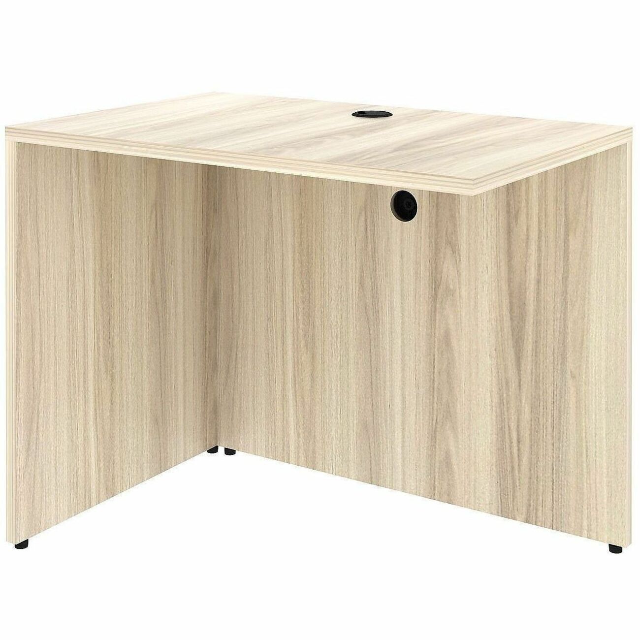Lorell Essential Series Laminate Desking & Accessory - x 1" Thickness Table Top, 29.5" Height x 35" Width x 24" Depth Return Shell - Material: Laminate, Metal - Finish: Modern Elm - Laminate, Modern Elm Table Top - Durable, Modesty Panel, Privacy Panel...
