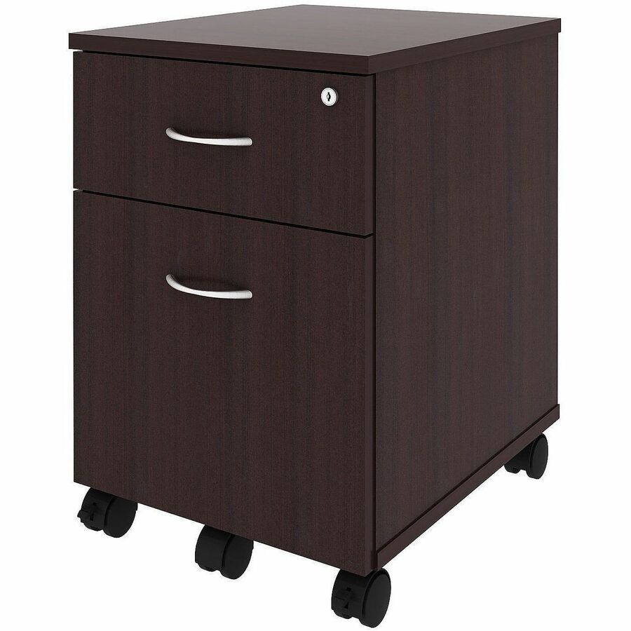 Lorell File Cabinet - for File, Box - Mobility - Espresso