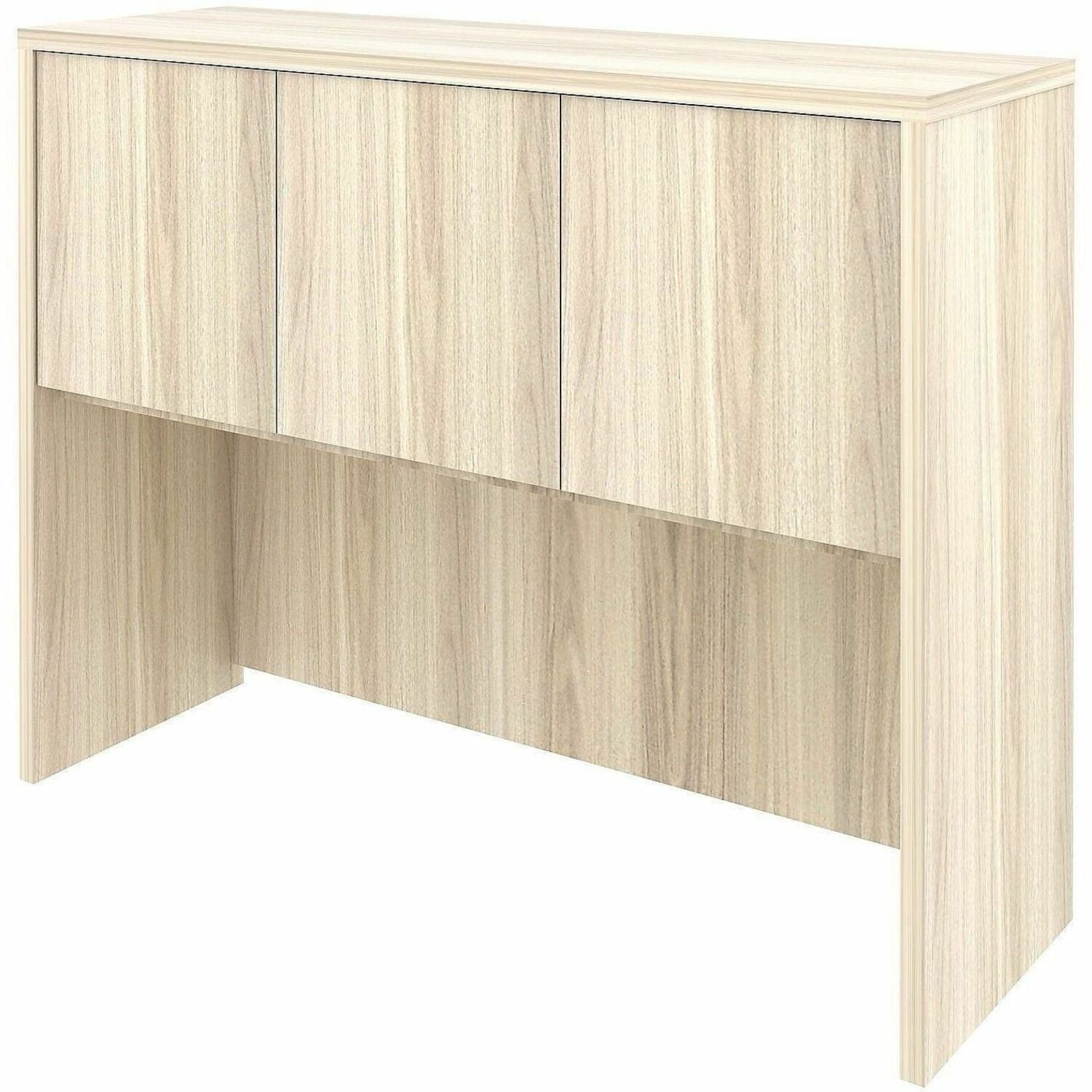 Lorell Essential Series Laminate Desking & Accessory - 36" Height x 48" Width x 15" Depth - 3 Door(s) - Band Edge - Material: Laminate, Metal - Finish: Laminate, Modern Elm - Cam Lock, Durable, Grommet, Cord Management - For Desk, Credenza - 1 Each