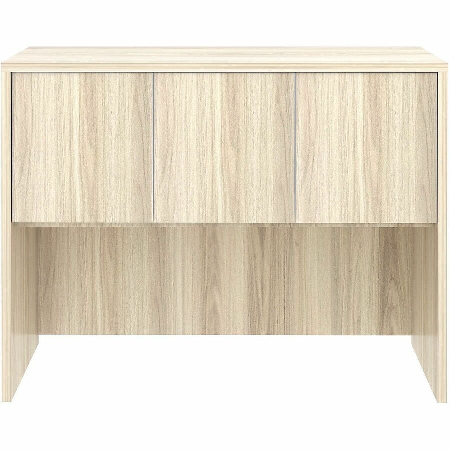 Lorell Essential Series Laminate Desking & Accessory - 36" Height x 48" Width x 15" Depth - 3 Door(s) - Band Edge - Material: Laminate, Metal - Finish: Laminate, Modern Elm - Cam Lock, Durable, Grommet, Cord Management - For Desk, Credenza - 1 Each