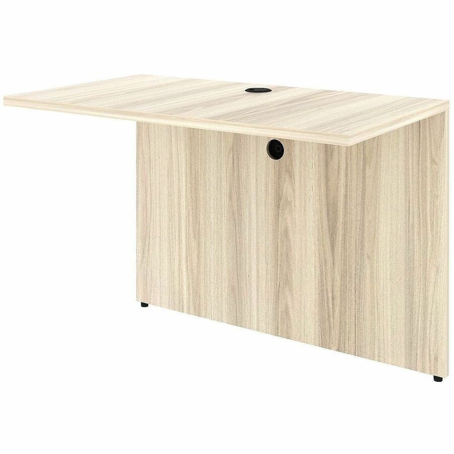 Lorell Essential Series Laminate Desking & Accessory - x 1" Thickness Table Top, 29.5" Height x 42" Width x 24" Depth - Material: Laminate, Metal - Finish: Modern Elm - Laminate, Modern Elm Table Top - Cam Lock, Durable, Grommet, Back Panel, Cord Manag...