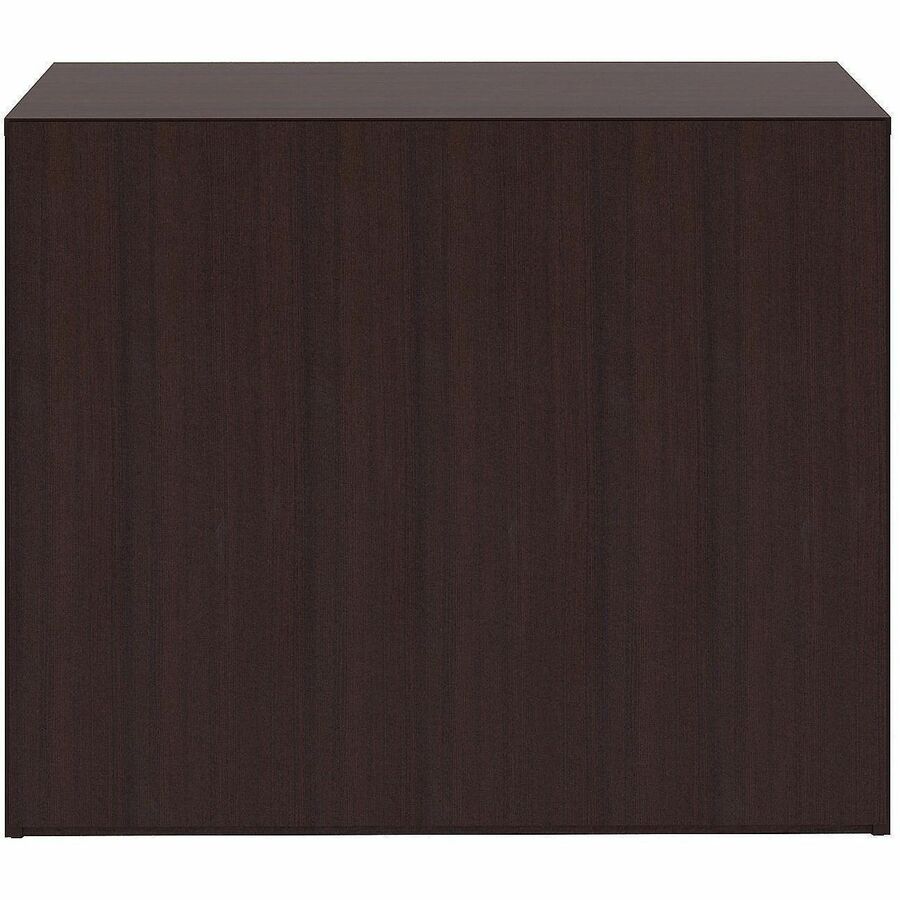 Lorell Essentials Espresso Laminate Bookcase - 36" Width x 12" Depth x 30" Height - 2 x Shelf(ves) - 150 lb Load Capacity - Sturdy, Adjustable Shelf, Square Edge, Adjustable Feet - Espresso - Laminate - Assembly Required