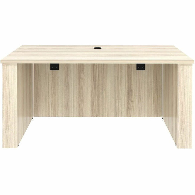 Lorell Essentials 60" Sit-to-Stand Desk Shell - x 1" Thickness Table Top, 49" Height x 60" Width x 29" Depth - Material: Laminate, Metal - Finish: Modern Elm - Laminate, Modern Elm Table Top - Durable, Modesty Panel, Privacy Panel, Adjustable Feet, Cam...