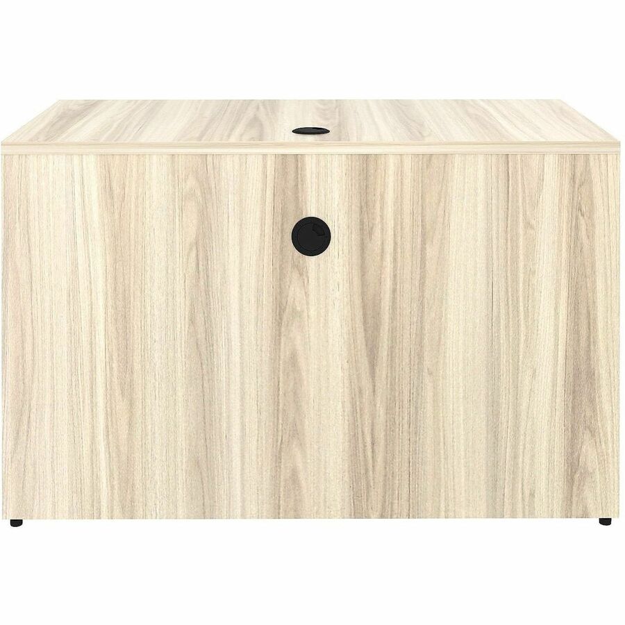 Lorell Essential Series Laminate Desking & Accessory - x 1" Thickness Table Top, 29.5" Height x 48" Width x 24" Depth Bridge - Material: Laminate, Metal - Finish: Modern Elm - Laminate, Modern Elm Table Top - Cam Lock, Durable, Grommet, Back Panel, Cor...