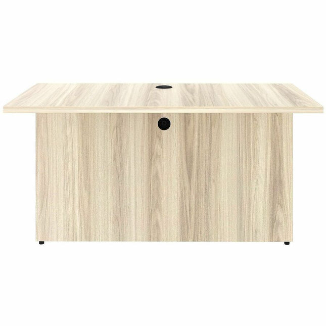 Lorell Essential Series Laminate Desking & Accessory - x 1" Thickness Table Top, 29.5" Height x 48" Width x 24" Depth Bridge - Material: Laminate, Metal - Finish: Modern Elm - Laminate, Modern Elm Table Top - Cam Lock, Durable, Grommet, Back Panel, Cor...