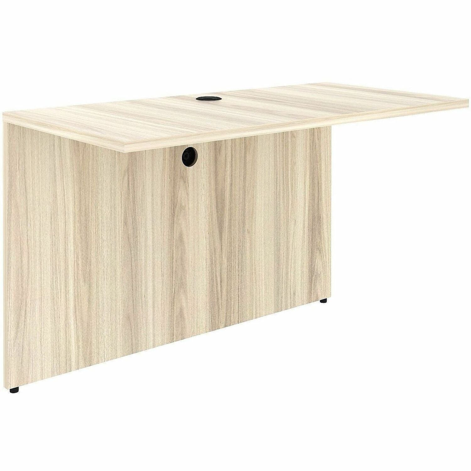 Lorell Essential Series Laminate Desking & Accessory - x 1" Thickness Table Top, 29.5" Height x 48" Width x 24" Depth Bridge - Material: Laminate, Metal - Finish: Modern Elm - Laminate, Modern Elm Table Top - Cam Lock, Durable, Grommet, Back Panel, Cor...