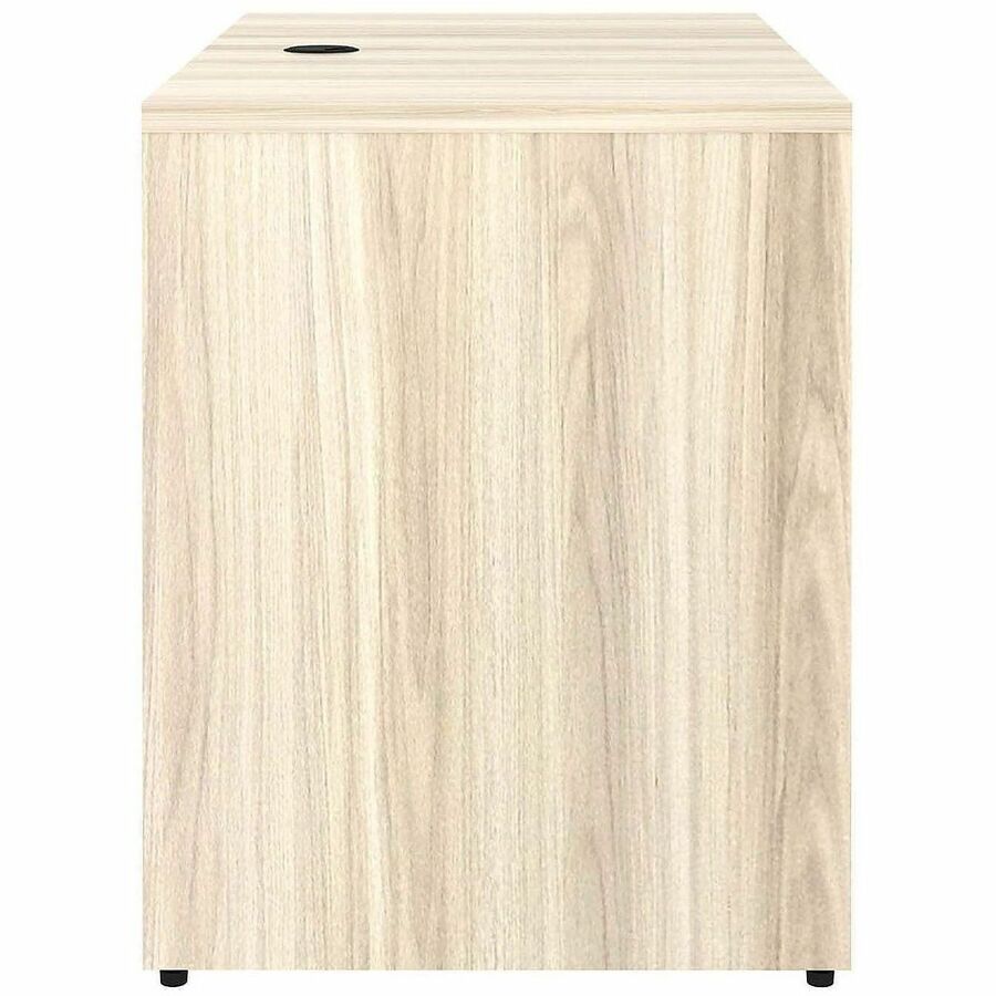 Lorell Essential Series Laminate Desking & Accessory - x 1" Thickness Table Top, 29.5" Height x 42" Width x 24" Depth Return Shell - Material: Laminate, Metal - Finish: Modern Elm - Laminate, Modern Elm Table Top - Durable, Modesty Panel, Privacy Panel...