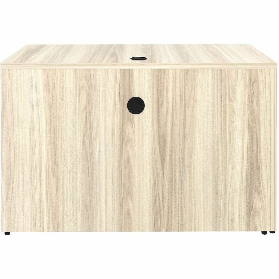 Lorell Essential Series Laminate Desking & Accessory - x 1" Thickness Table Top, 29.5" Height x 48" Width x 24" Depth Return Shell - Material: Laminate, Metal - Finish: Modern Elm - Laminate, Modern Elm Table Top - Durable, Modesty Panel, Privacy Panel...