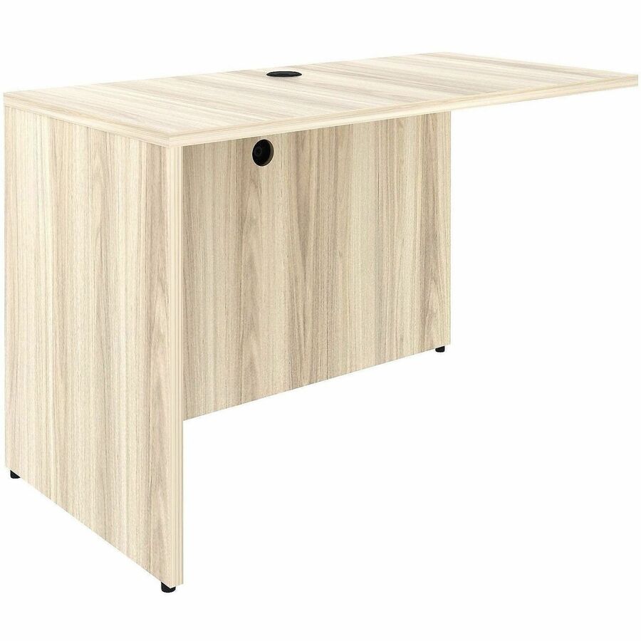Lorell Essential Series Laminate Desking & Accessory - x 1" Thickness Table Top, 29.5" Height x 48" Width x 24" Depth Return Shell - Material: Laminate, Metal - Finish: Modern Elm - Laminate, Modern Elm Table Top - Durable, Modesty Panel, Privacy Panel...