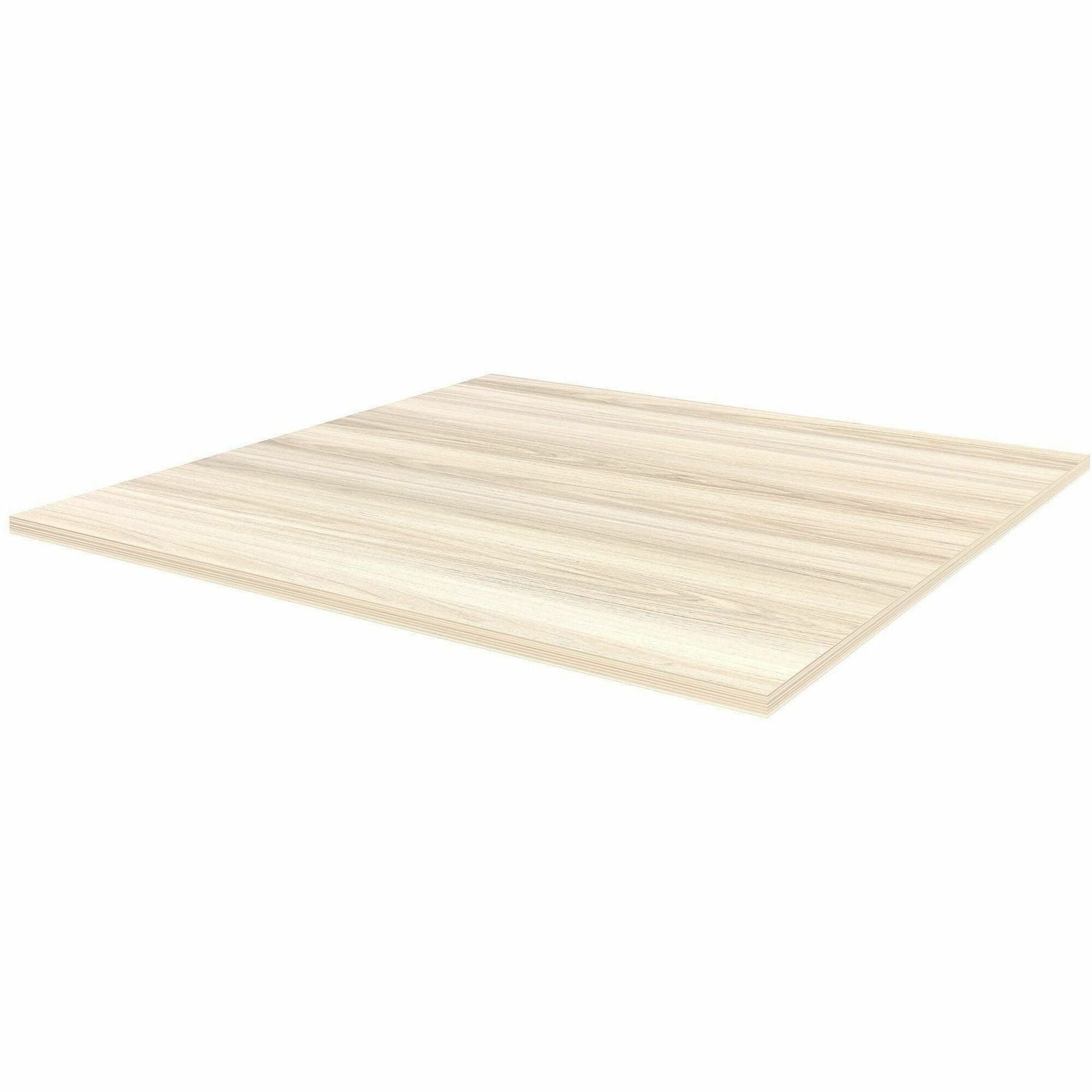 Lorell Essentials Modular Conference Tables - 1" Height x 47" Width x 47" Depth - Band Edge - Finish: Modern Elm - Laminate, Melamine Table Top - Modular, Eco-friendly - For Conference Table, Meeting, Office - 1 Each