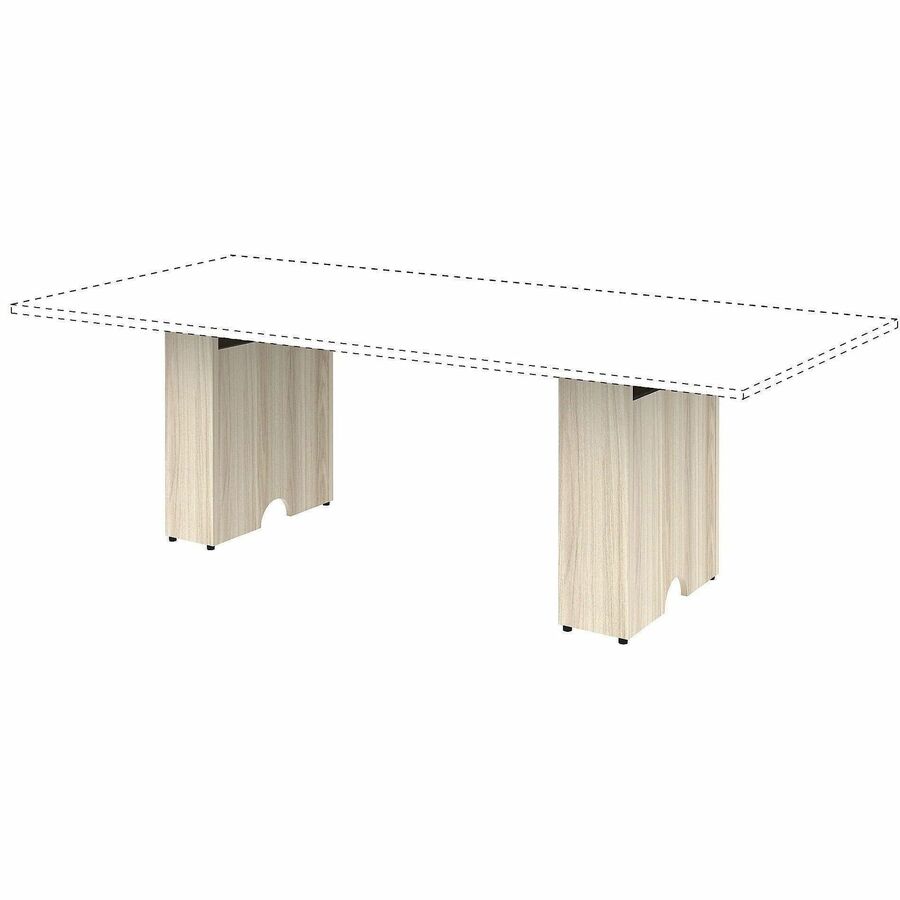 Lorell Essentials Modular Conference Tables - 28.5" Height x 23.6" Width x 7.9" Depth - Band Edge - Finish: Modern Elm - Modular, Eco-friendly - For Conference Table, Meeting, Office - 1 Each