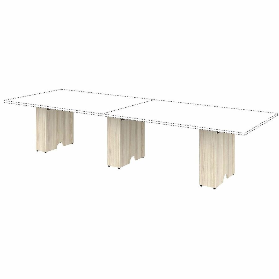 Lorell Essentials Modular Conference Tables - 28.5" Height x 23.6" Width x 7.9" Depth - Band Edge - Finish: Modern Elm - Modular, Eco-friendly - For Conference Table, Meeting, Office - 1 Each