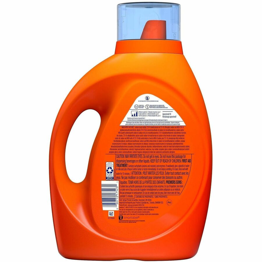 Tide Liquid Laundry Detergent - For Laundry - Liquid - 73 fl oz (2.3 quart) - 52 Loads - Long Lasting - Orange - 1 Each