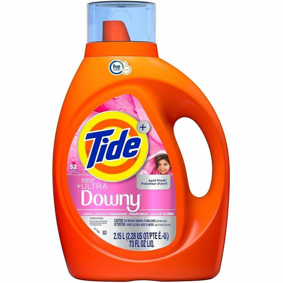 Tide Liquid Laundry Detergent - For Laundry - Liquid - 73 fl oz (2.3 quart) - 52 Loads - Long Lasting - Orange - 1 Each