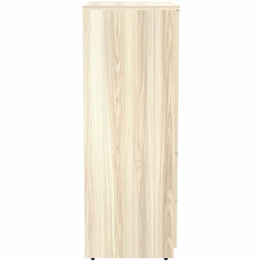 Lorell Essential Series Laminate Desking&Accessory - 23.6" Width x 65.6" Depth x 23.6" Height - 2 x Shelf(ves) - 2 x Drawer(s) for File - Letter - Cam Lock, Locking Door, Durable, Laminated, Abrasion Resistant, Adjustable Leveler, Locking Drawer - Mode...