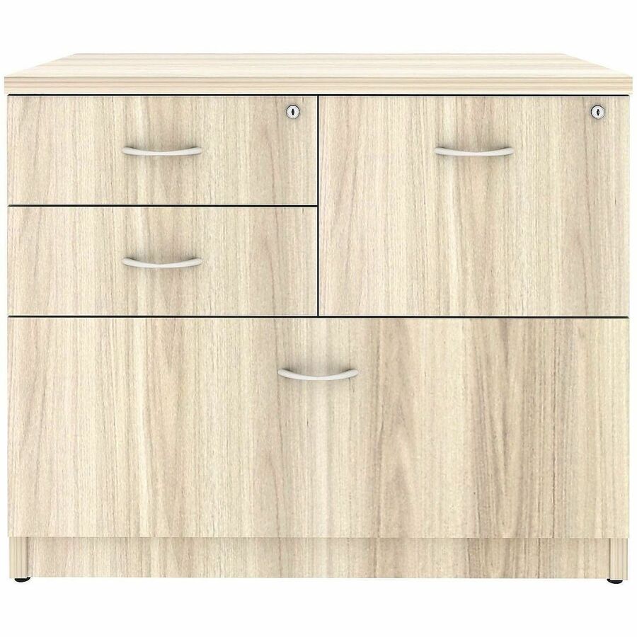 Lorell File Cabinet - 4 x Drawer(s) for File, Box - Lateral - Modern Elm