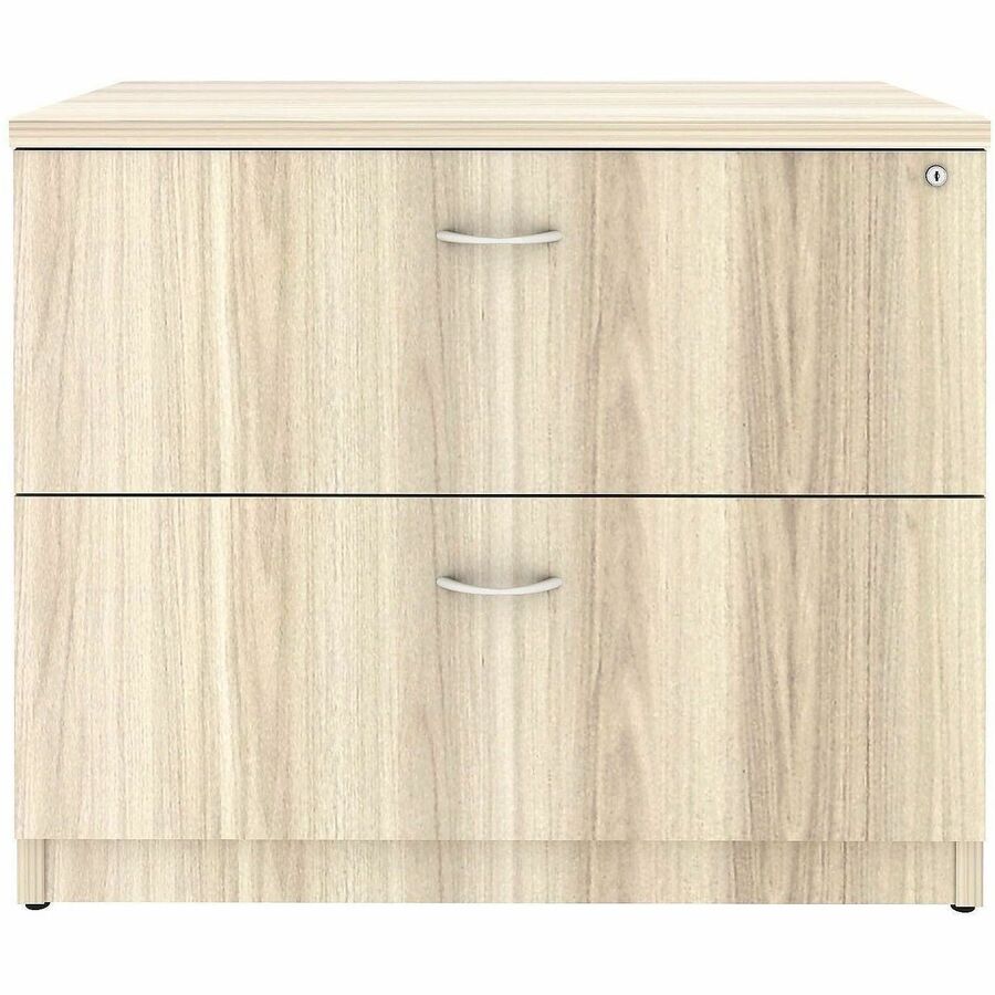 Lorell File Cabinet - 2 x Drawer(s) for File - Lateral - Lockable - Modern Elm